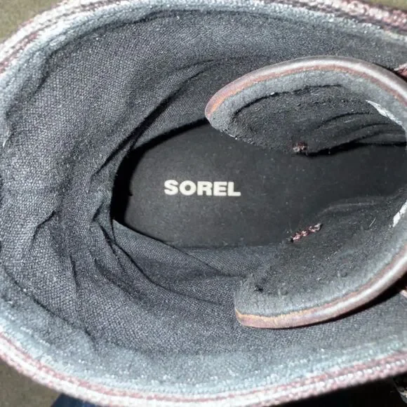 Sorel Arctic Wedge II Waterproof Lace Up Boots Redwood Brown Womens Leather - Picture 8 of 9